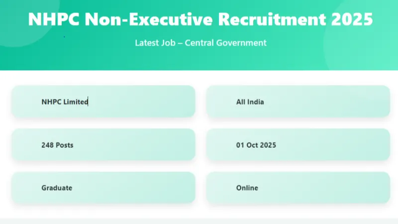 NHPC Non-Executive Recruitment 2025